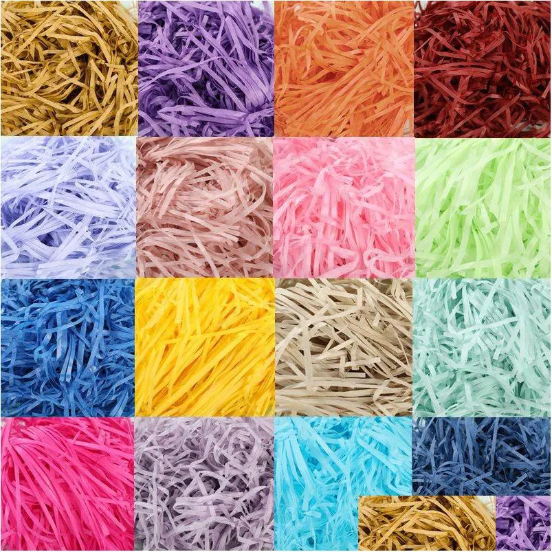 Andra evenemangsfest levererar 10 g per påse diy papper raffia strimlad konfetti presentförpackning fyllning material äktenskap hem dekor de dhuaa