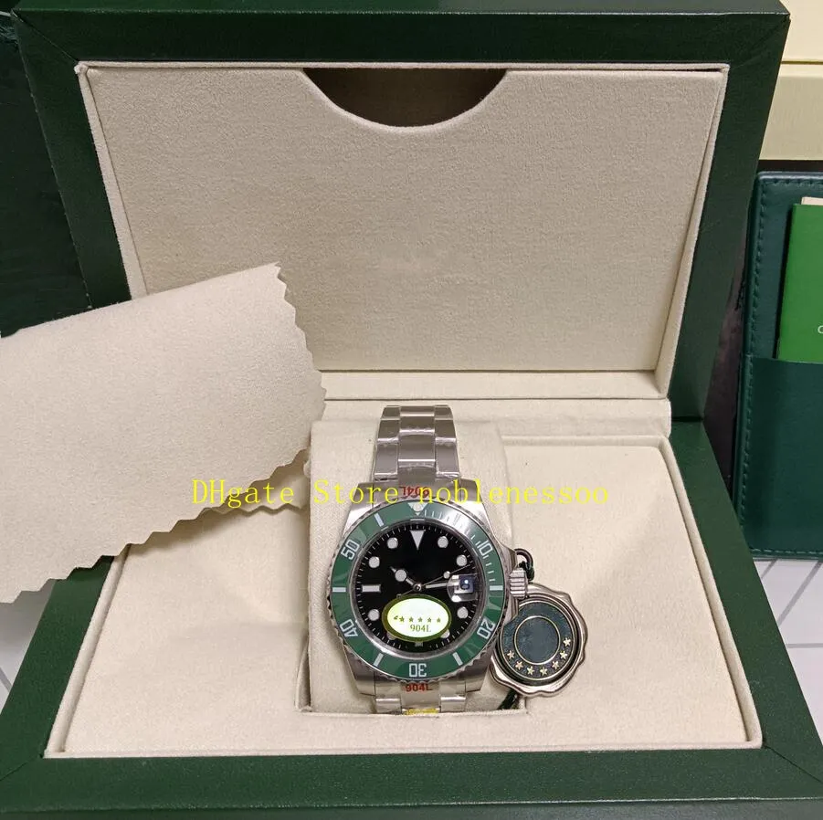 Relógios de aço 904L com foto real de 7 estilos com caixa masculina 41 mm 126610 mostrador preto pulseira de moldura de cerâmica verde fecho dobrável ouro 18k 126613 NF V5 Cal.2813 relógio automático