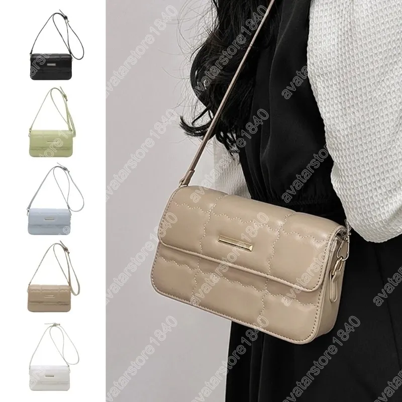 Kvinnor Simple Pu Leather Crossbody Bag Casual Solid Color Flap Shoulder Bag Office Lady Rese Commute Dating Shopping Handväska