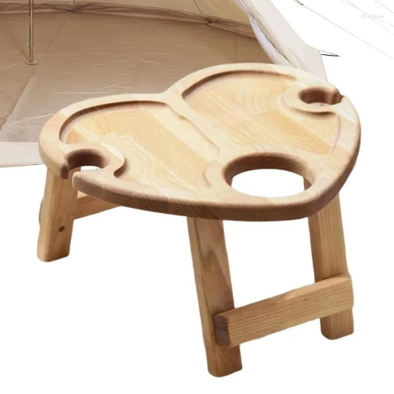 Plateau de lit portatif extérieur de table de vin de plage de meubles de camp avec le petit déjeuner pliable de jambes pour le travail de manger de sofa