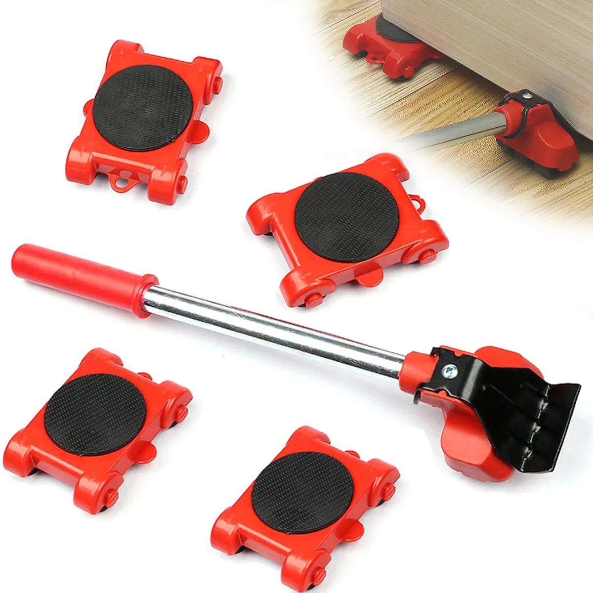 Heavy Duty Furniture Lifter Transport Tool Mover Set With Move Roller ...