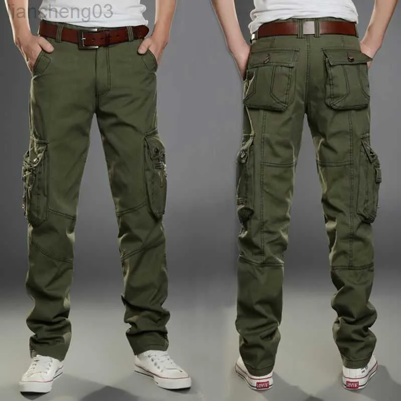 Pantalones de hombre Pantalones de carga Hombres Combate SWAT Ejército Pantalones militares Algodón Muchos bolsillos Estiramiento Flexible Hombre Pantalones casuales Tallas grandes 28- 38 40 W0411