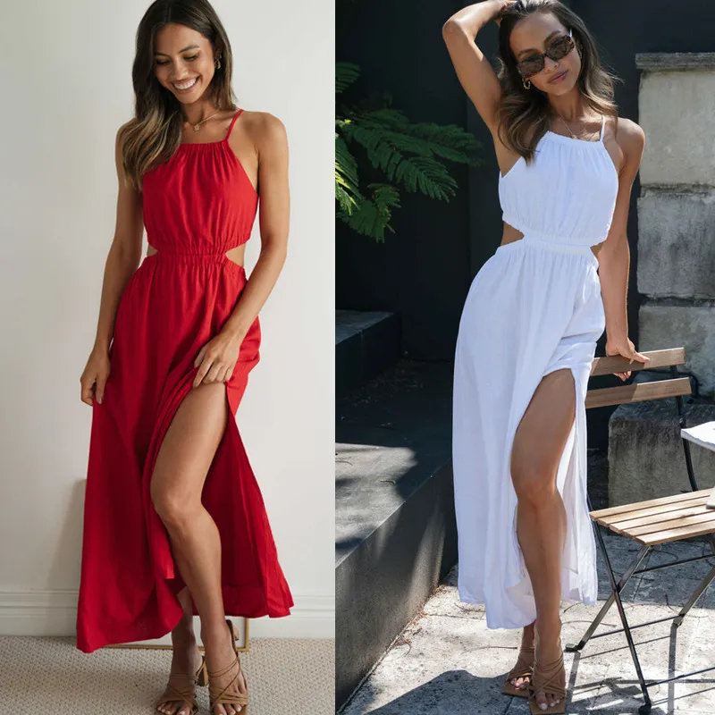 Summer Sleeveless Cotton Slit Dress For Women Loose Fit, Spliced, Perfect  For Casual Holidays And Holiday From Cnlongbida, $17.65