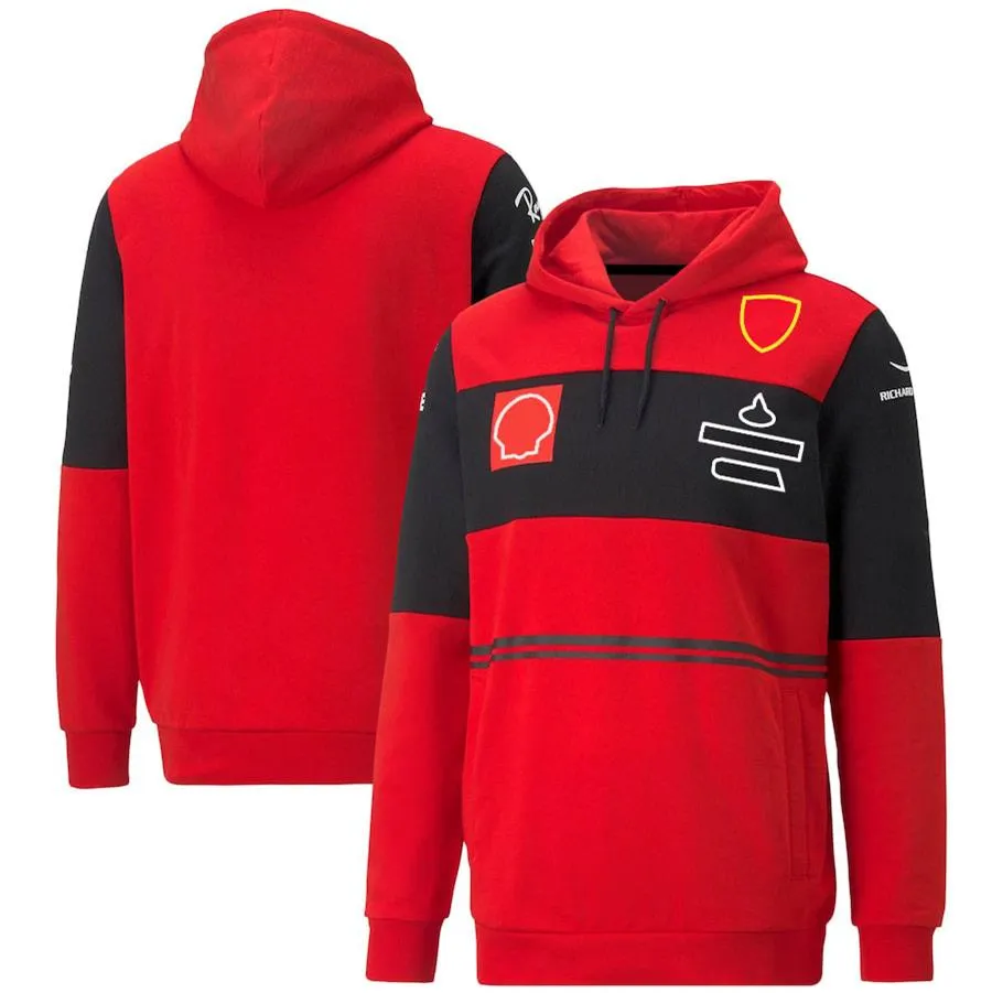 2022-2023 Nouvelle équipe F1 Sweat à capuche pour hommes Formule 1 Racing Sweats à capuche Sweat Printemps Automne Pilote Sweat-shirt rouge Sports extrêmes en plein air 251w