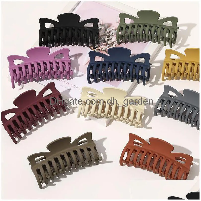 Fermagli per capelli Barrettes Clip per artigli vintage per capelli Colorf Tinta unita 12 cm Grandi ragazze Fermagli per capelli Accessori per copricapo Drop Deliv Dhgarden Dhtdu