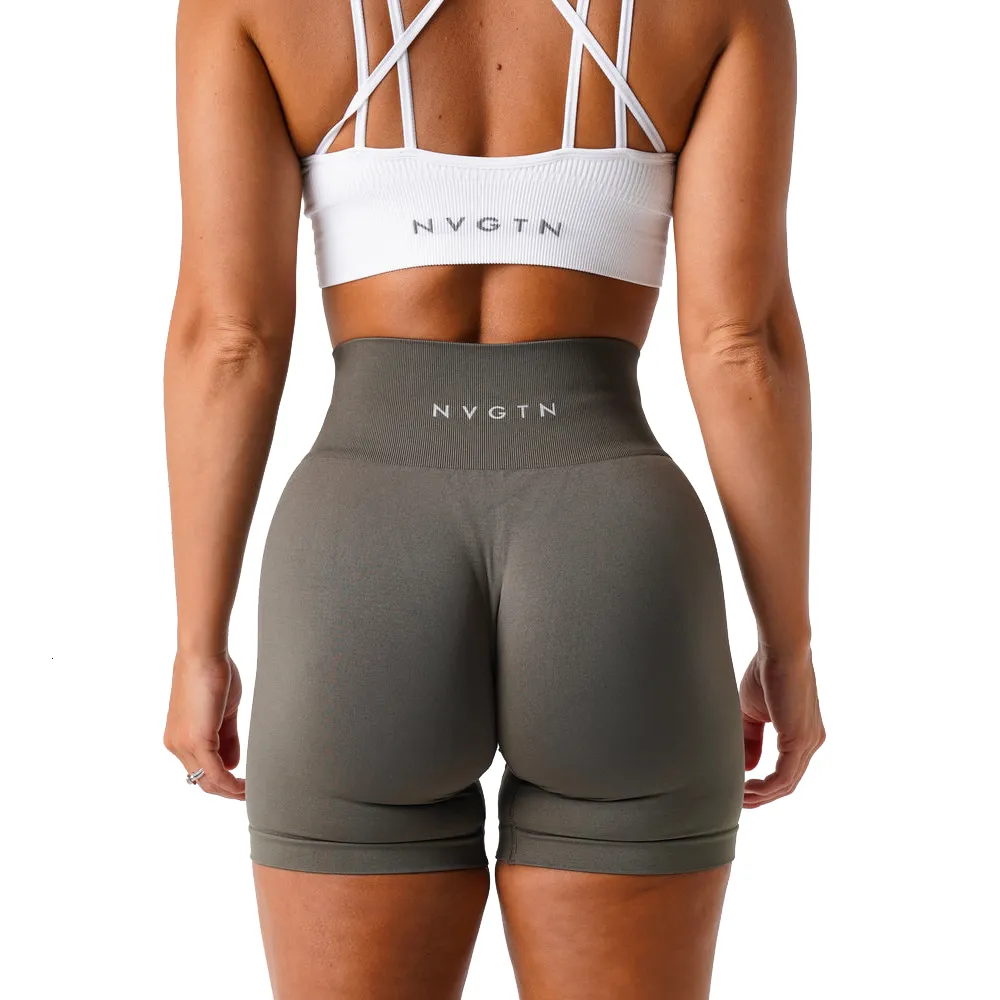 Yoga Outfit NVGTN Solide Shorts sans couture Femmes Collants d'entraînement doux Fitness Tenues Pantalons Taille haute Gym Wear 230411