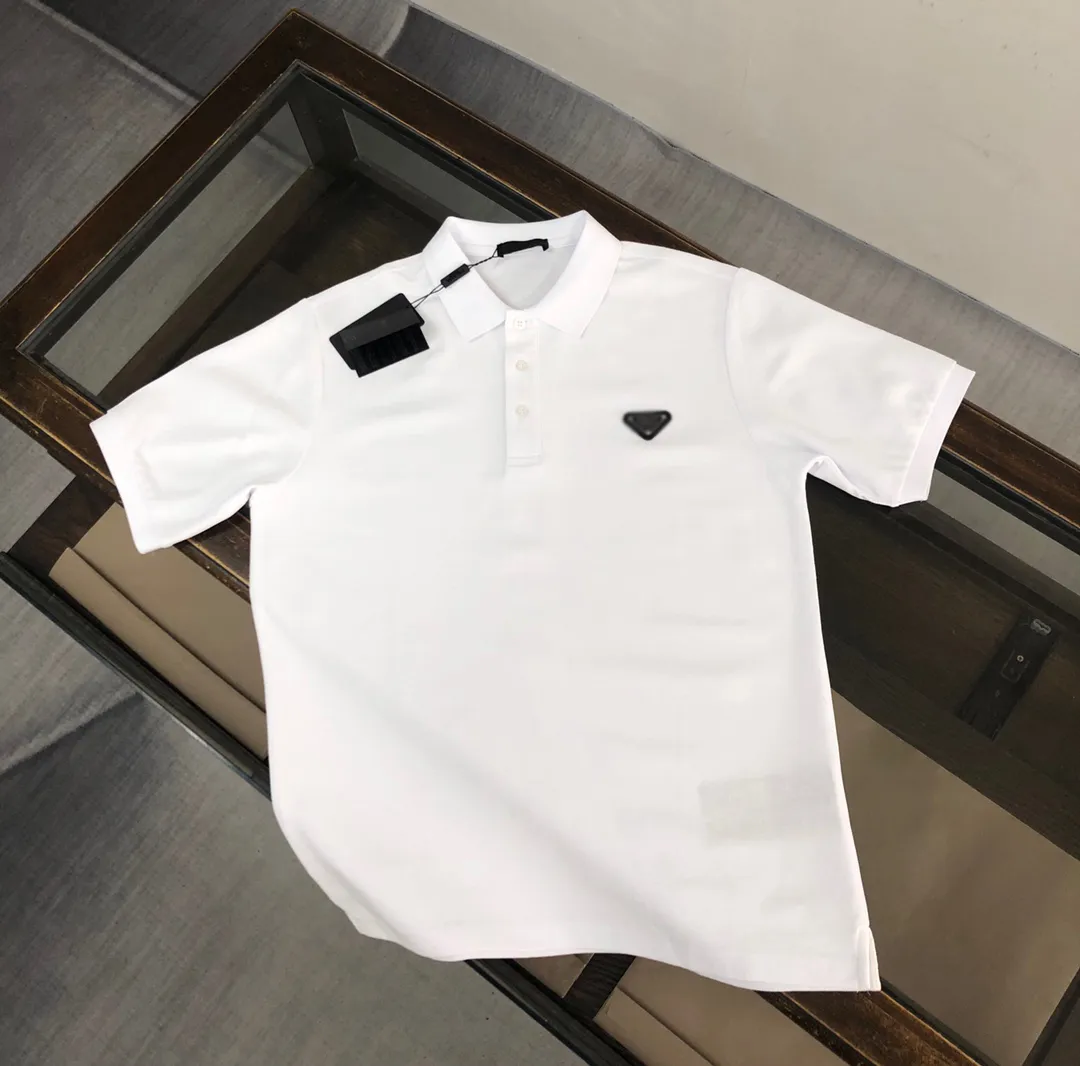 Summer Mens Designer Polo Shirt Topps Letter Shirt Kläd Polos Kort ärm Män Kläder Par Big Size S-XL 3 Färg