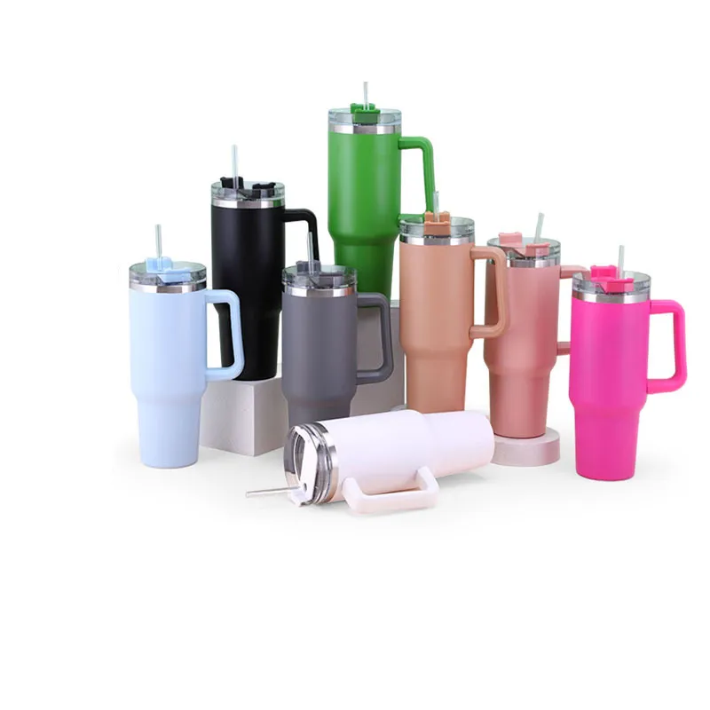 SET 6 Boccali Birra Acciaio Inox 500ml Mug Termico Manico Idea