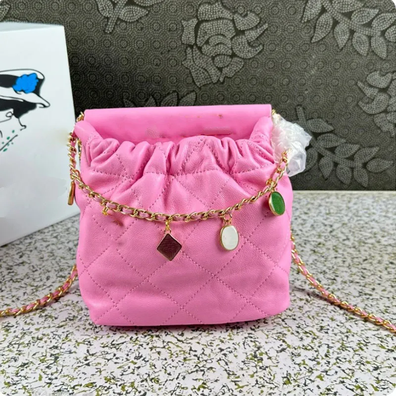 Tasarımcı çanta çanta omuz çantası paketlenmiş çöp torbası deri koyun derisi mini crossbody çanta moda kadın çanta alışveriş çantası toptan