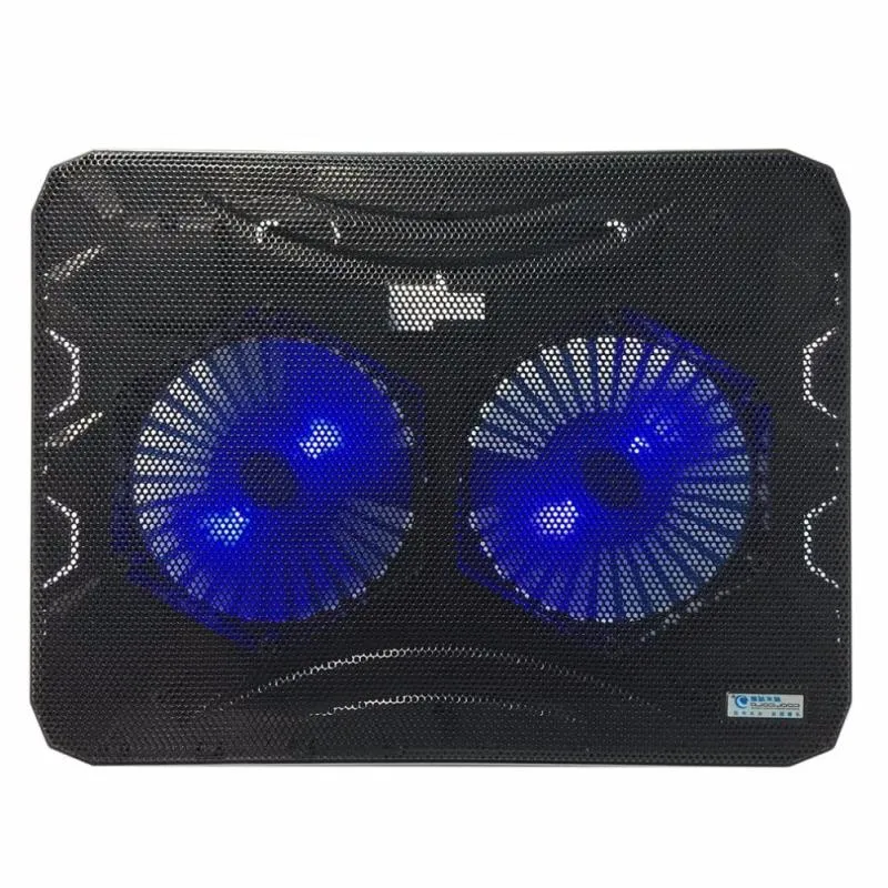 Freeshipping Double Cooling Fan LED Light Laptop Notebook Cooler Radiator Low Noise High Operation With Computer Stand Cooling Pad for Vigv