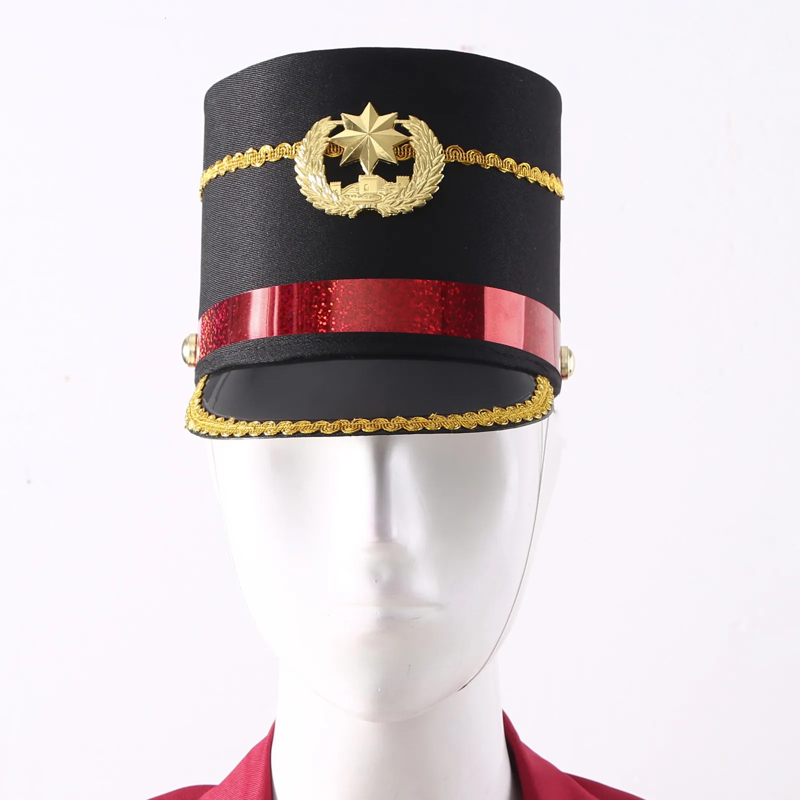 Party Hats Children Adult Drum Soldier Conductor Cap Horn Band Hat Carnival Marching Performance Props Cosplay Accessories Supplies 230411