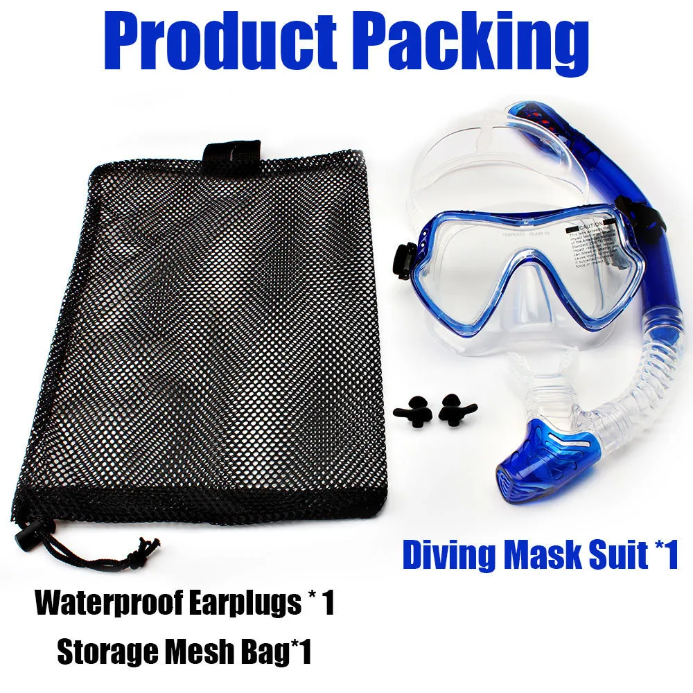 Maschera Subacquea Panoramica Antiappannamento Con Boccaglio – Set Snorkeling Professionale Adulto Nero