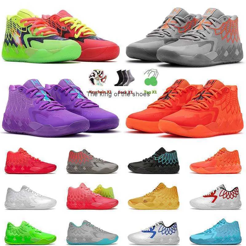 MB01OG Roller Shoes Pum Lamelo Ball MB.01 Basketskor Sneakers Ny kvalitet Rick och Morty Iridescent Dreams Black Blast Queen City Buzz Mens Mens