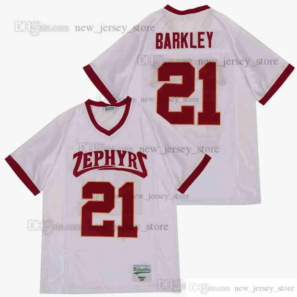 DIYデザインレトロ映画Saquon Barkley Hall Zephyrs High School Jerseysカスタムステッチカレッジフットボールジャージー