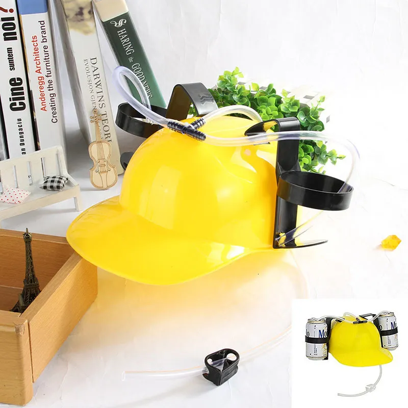 Construction Hats For Party Beverage Helmet Lazy Handfree Drinking Straws  Beer Cola Coke Soda Miner Hat Holder Cap Cool Unique Birthday Props 230411  From Long10, $10.9