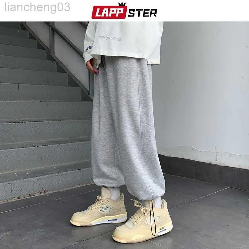 Herrenhosen LAPPSTER Männer Japanische Streetwear Solide Baggy Jogger Hosen 2020 Mann Koreanische Mode Hip Hop Jogginghose Paar Schwarze Hose 5XL W0411