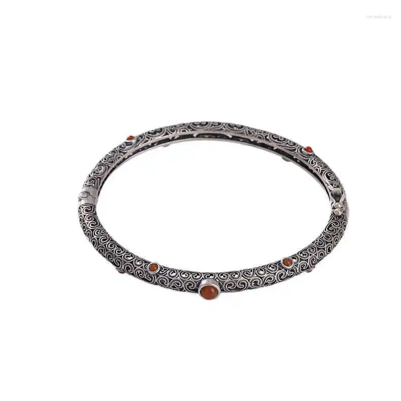 Link Bracelets Nanhong Chinese China-Chic Auspicious Hollow Bracelet Retro Personalized Used Factory Direct Sale