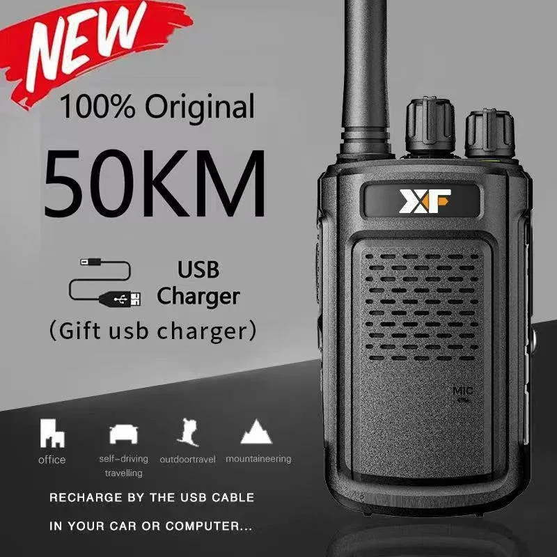 Altri articoli sportivi XF888S 8W 5200mAh Walkie Talkie Radio bidirezionale UHF 400470 MHz 16CH Walkietalkie Radio Ricetrasmettitore Partita Baofeng 231110