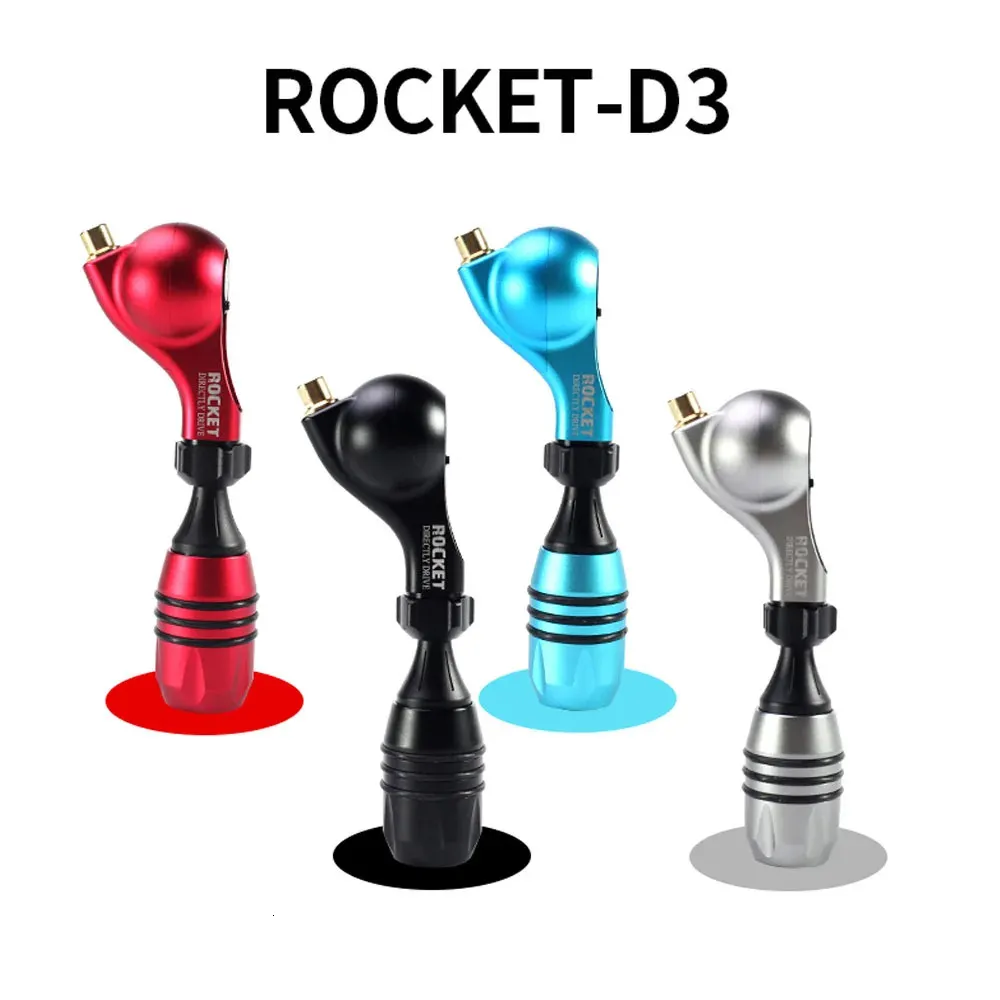 Машинка для татуировки высокого качества Rocket D3 Power Swiss Motor RCA Разъем Роторная ручка-пистолет с ручкой для иглы картриджа 231110