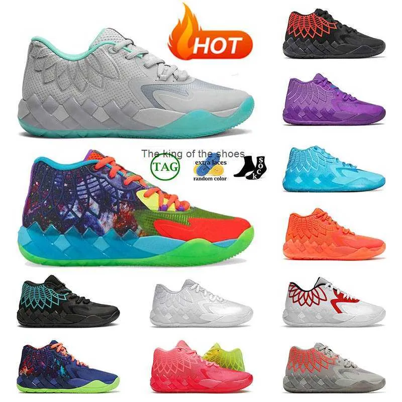 MB012023 Ball MB.01 Designer Basketball Lamelo Shoes Womens Mens Lo Ufo Black Blast Purple Cat Beige Rick and Morty Not Liten Sneakers Trainers Storlek 40-46