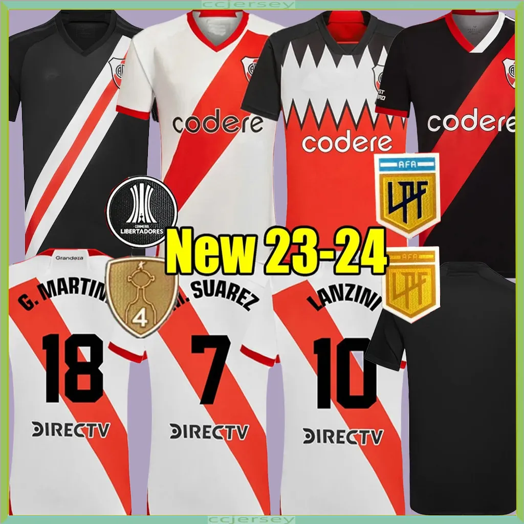 Borja 23 24 River Plate J.Aarez Home Soccer Jerseys Palavecino 3rd Camiseta Perez de la Cruz 2023 2024 Troisième concept de football à l'extérieur