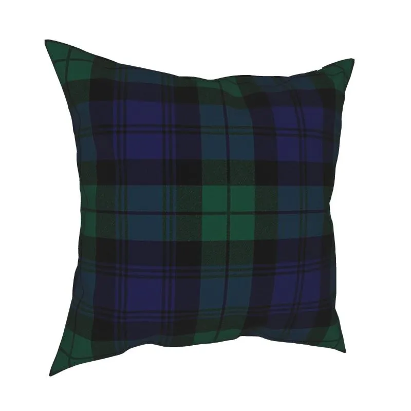 Kudde /dekorativ modern tartan Plaid Pillowcover Home Decor S Throw For Car Polyester Double-Sided Printing Leisure