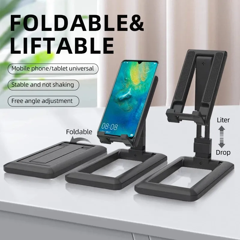 Verstellbarer Desktop-Handyständer mit mehreren Winkeln, universeller faltbarer Ständer für iPad Tablet iPhone Samsung Smart Halter