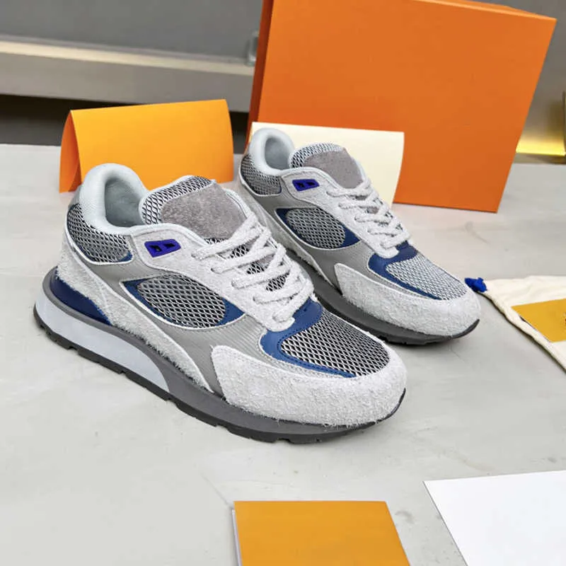 Mannen rennen weg schoenen platte sneakers heren casual trainers veter echt lederen printen buiten platform trainer maat 35-45 met doos NO286