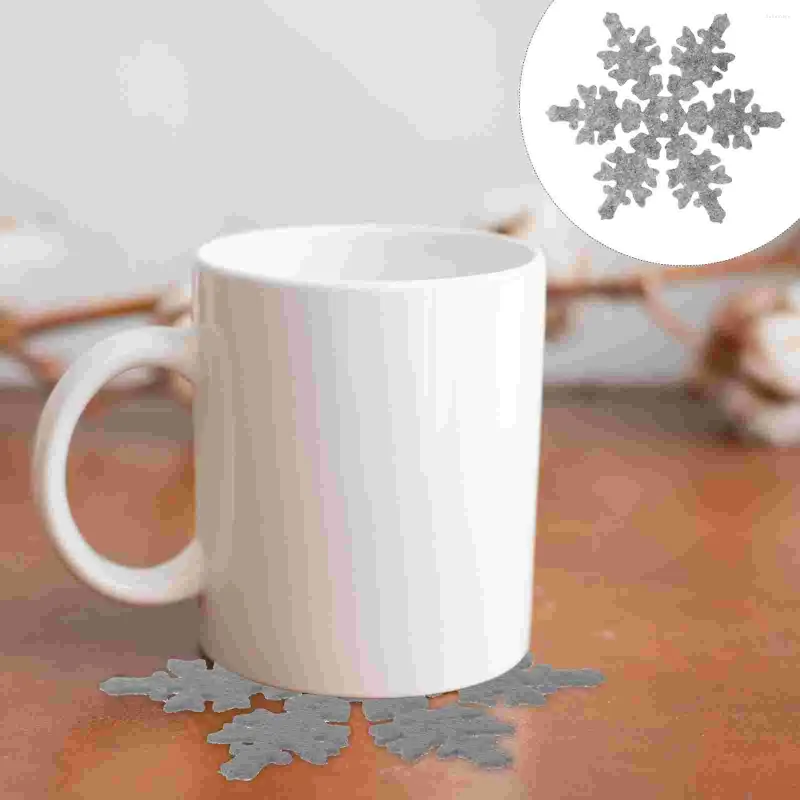 Placas de natal floco de neve porta-copos placemat flocos de neve decorações mesa de mesa placemats