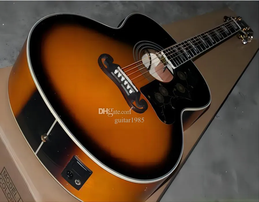 Guitare acoustique Dreadnought SJ200, couleur Vintage Sunburst + Fishman presys mix Pickups, vente en gros