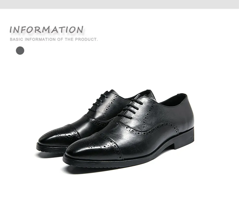 Luxo recém-masculino de sapatos de couro de qualidade masculina Tamanho do casamento Branco Tamanho 38-47 Couro preto Sapatos de vestido de homem macio