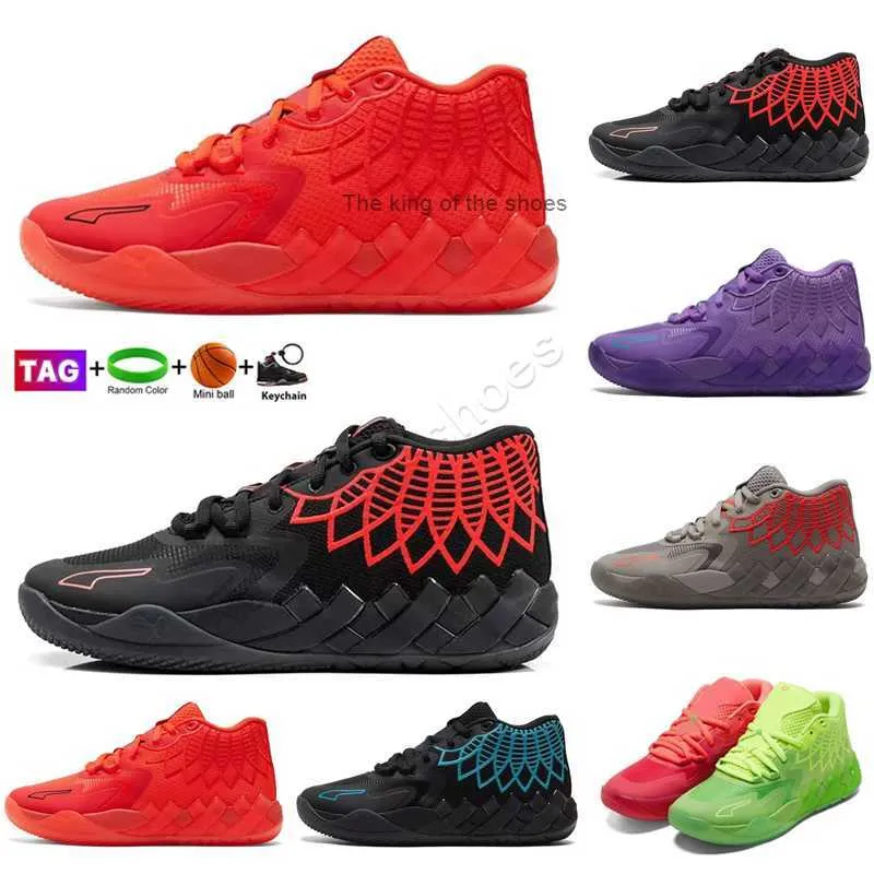 Chaussures de basket-ball OG Iridescent City Rock Ridge Red Galaxy Mb.01 Rick et Morty à vendre Lamelos Ball Hommes Femmes Pas de HereMB.01