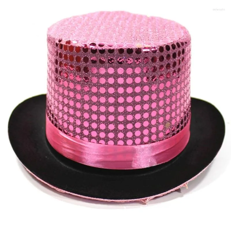 Bérets Sequin Top Hat Bowler Magic Magic Pork Pie