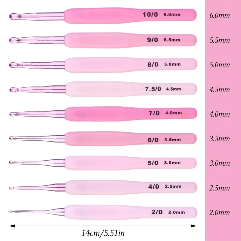 TLKKUE Pink Plastic Welding Rod Handle Crochet Hook Set With Needles For  Knitting, Crocheting, And DIY Sewing 231110 From Xuan05, $11.17