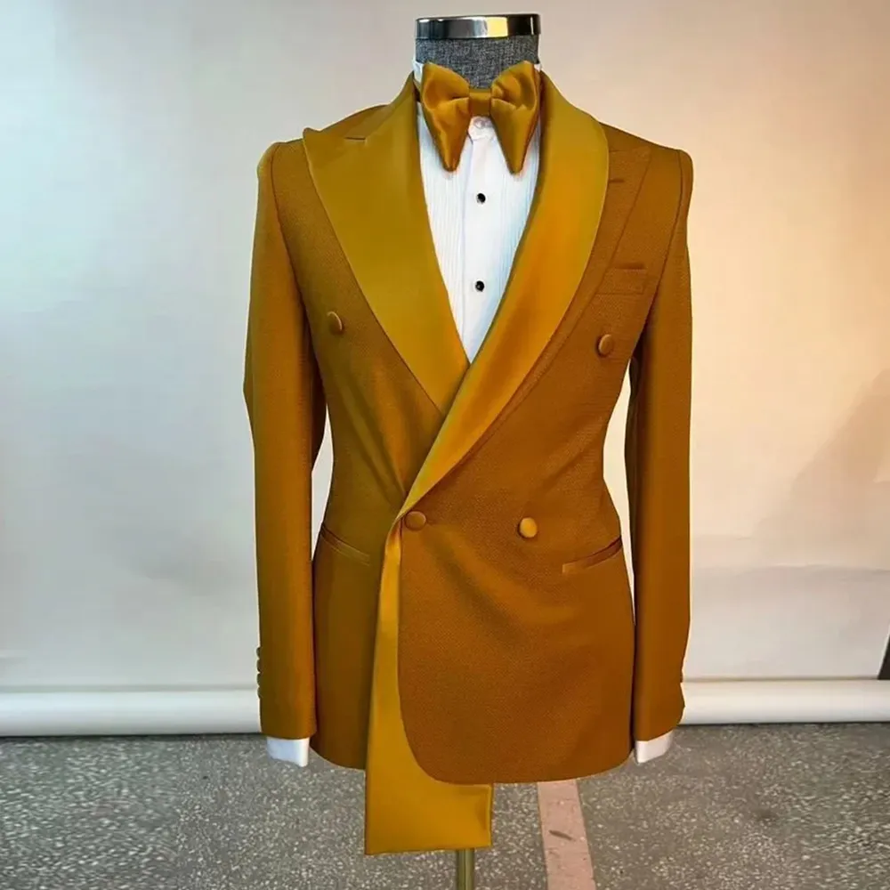 Conjuntos de trajes de hombre de retales con cuello chal para boda, 2 piezas (chaqueta + pantalones), ropa de fiesta para novio de graduación hecha a medida, traje de esmoquin para hombre