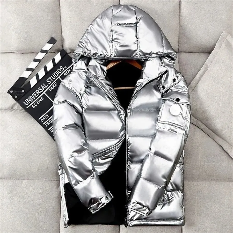 Mens silver puffer coat cheap