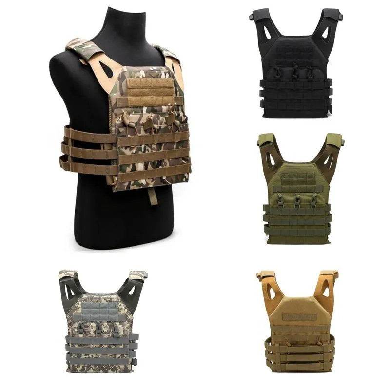 Jaktjackor Armé Skytte JPC Vest Paintball Plate Carrier Multicam Tactical Military Combattraining Molle Clothes Accessories