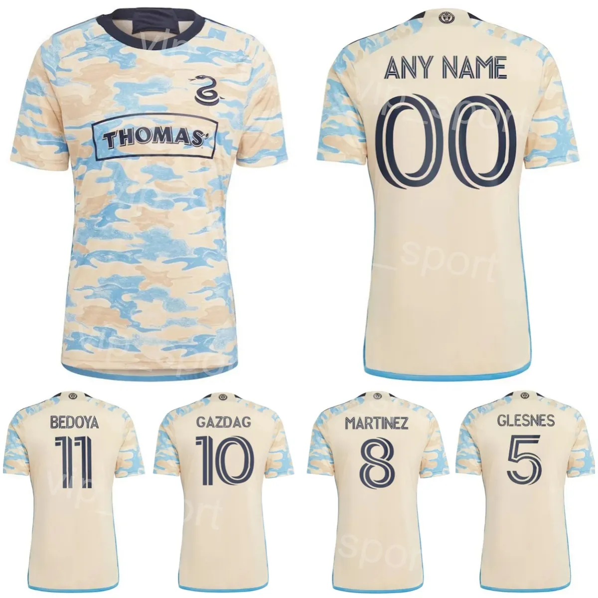 Maglie da calcio Philadelphia Union 9 Julian Carranza 10 Daniel Gazdag 27 Kai Wagner 5 Jakob Glesnes 31 Leon Flach 8 Jose Martinez ELLIOTT Maglia da calcio Kit 2023/2024