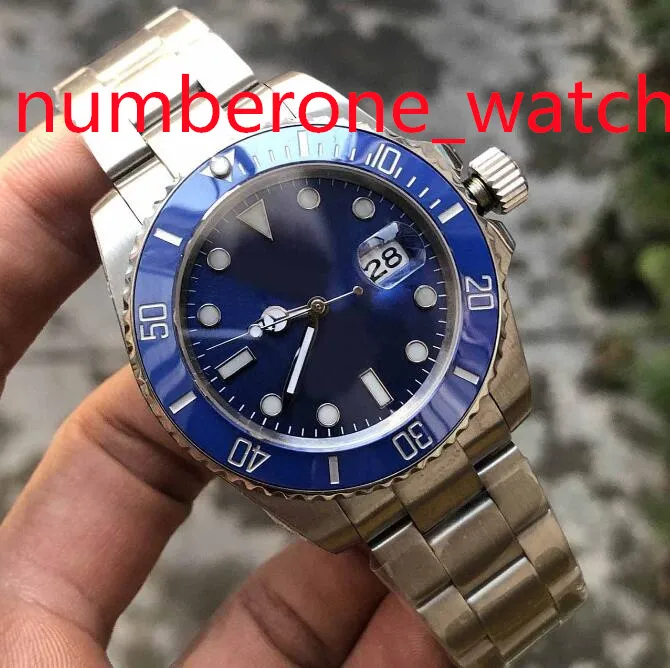 Relógio inoxidável preto azul Batman cerâmica moldura 40mm sub luminoso luxo masculino mecânico automático 2836 movimento auto-liquidação homens relógios relógios de pulso