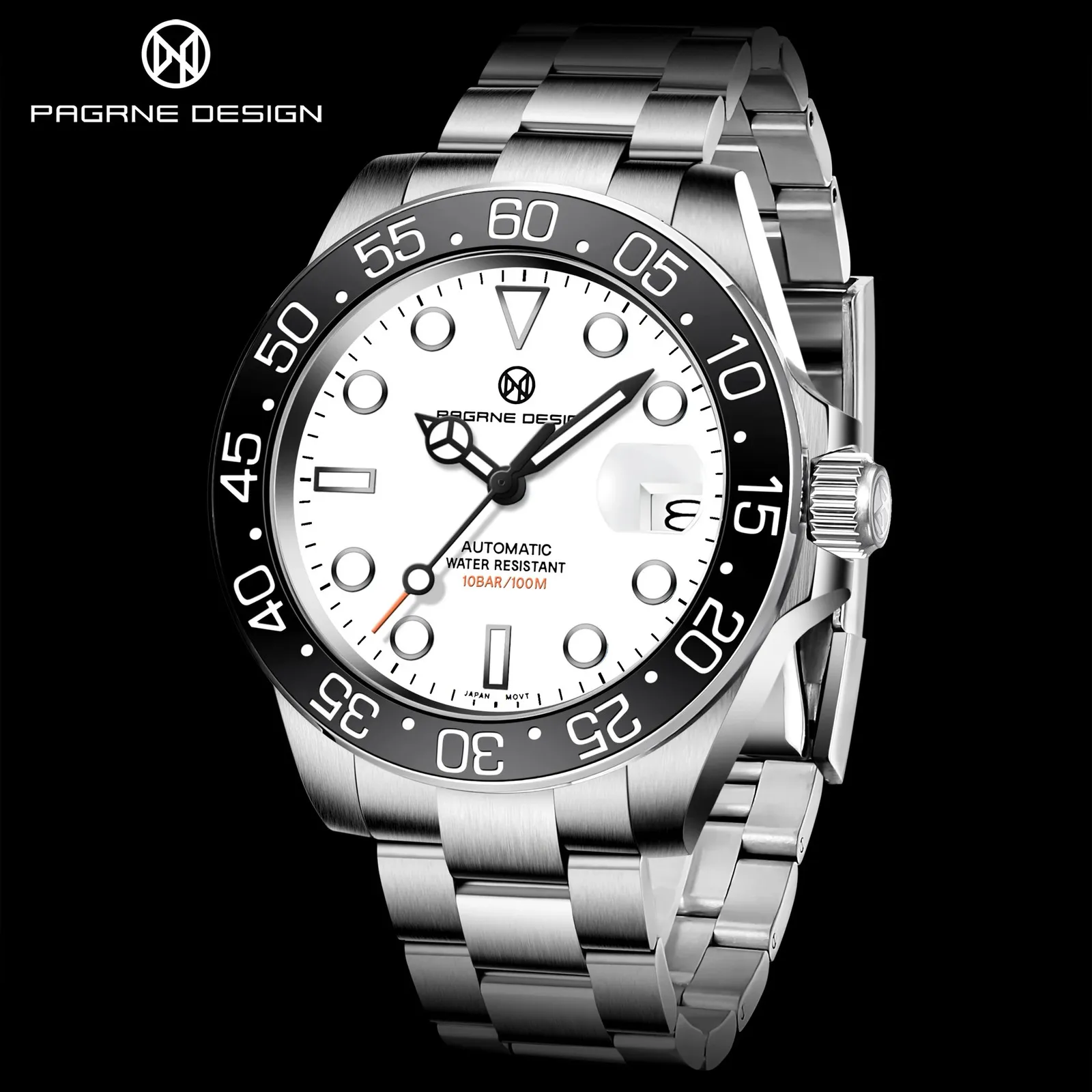 Wristwatches PAGANE Design Men s Mechanical NH35 Movement Sapphire Glass 100M Diving Watch Original for Wen 231110