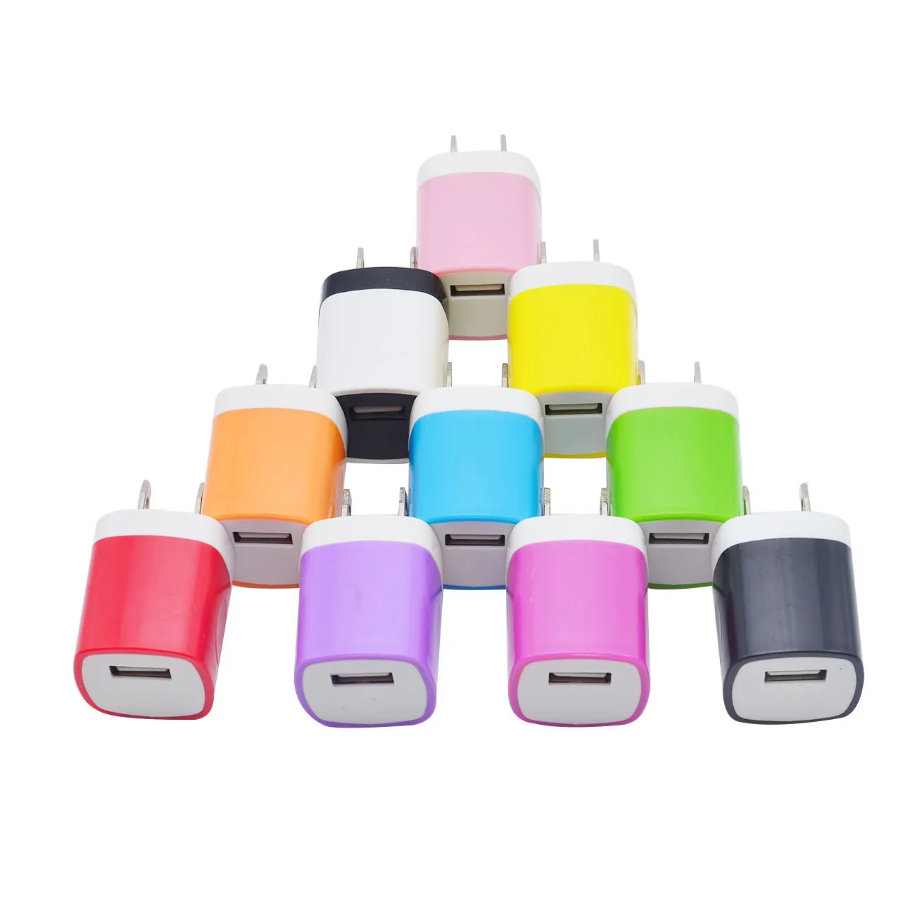 Szybkie ładowanie 5V 1A ładowarki kolorowe wtyczki do hałasu USB adapter dla Samsung S22 Xiao iPhone 14 13 MP3 GPS Adapter ładowarka telefonu