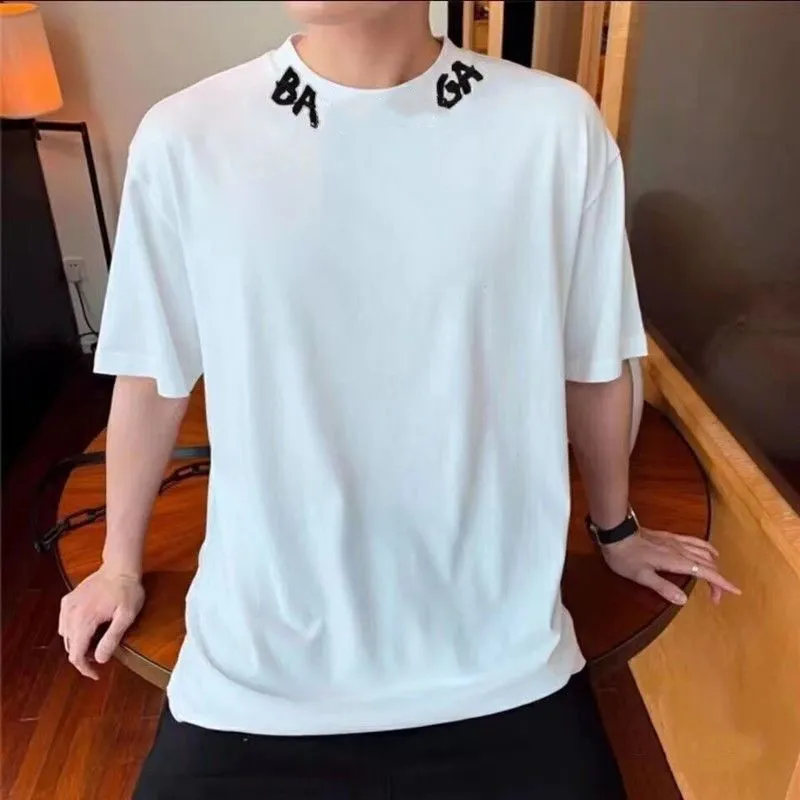 2023 Herren Designer Band T-Shirts Mode Schwarz Weiß Kurzarm Luxus Brief Muster T-Shirt Größe S-4XL