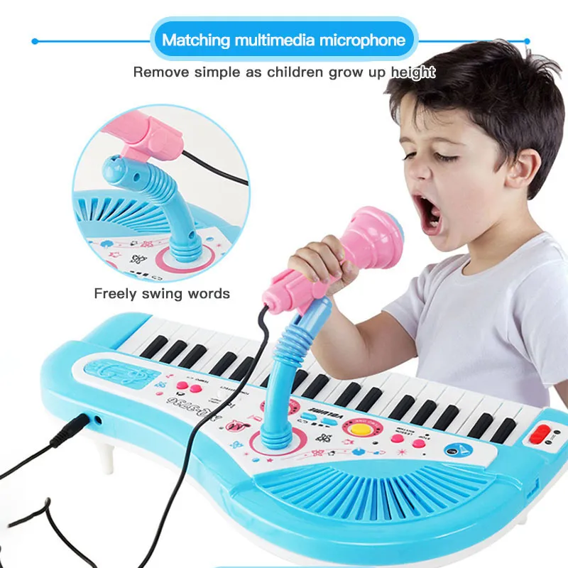 37 Touches de Piano pour Enfants avec Microphone,Clavier de Piano p