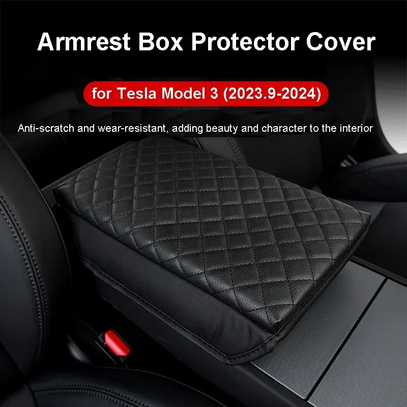 Für Tesla Modell 3 2024 Highland Armlehne Box Schutz Abdeckung Leder Center  Konsole Panel Pad Modifizierter Innenraum Zubehör Von 16,55 €