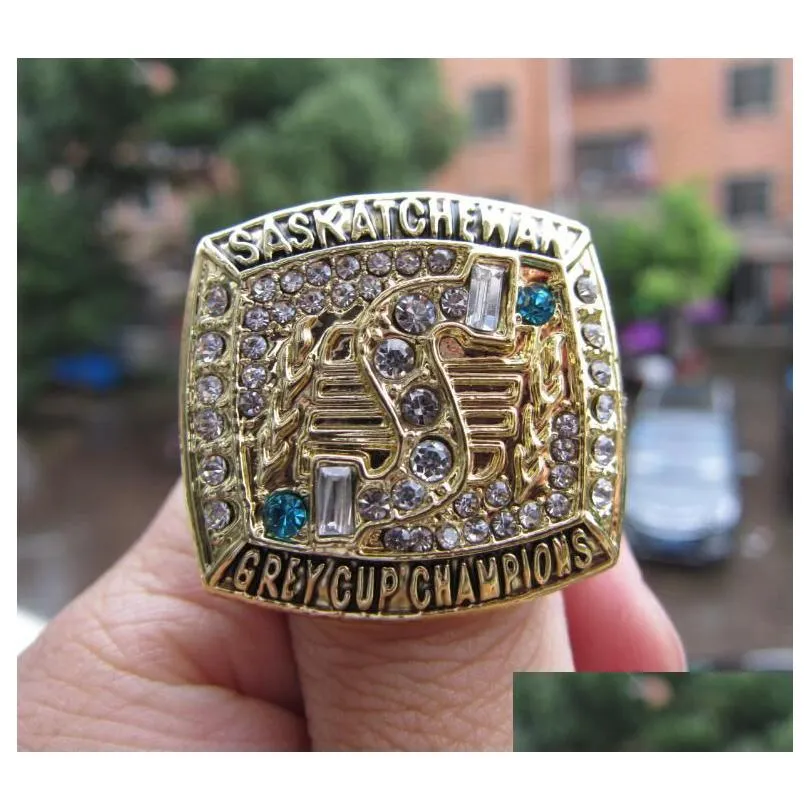 1989 Saskatchewan Roughriders The Grey Cup Championship Ring with trälåda män fan souvenir present grossist droppleverans dhkle