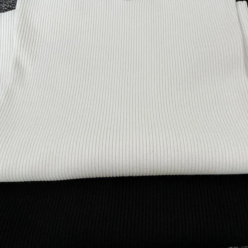 308 XXL 2023 Abiti da passerella Primavera Estate Marchio Stesso stile Abito Nero Bianco KINT Senza maniche Girocollo Impero Bianco Moda Abbigliamento donna zhen8