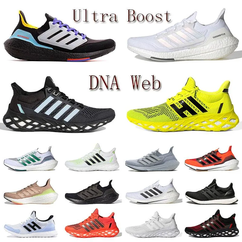 New Arrival DNA Web Ultraboost 20 21 UB Designer Running Shoes For Mens Womens Pulse Aqua Black Purple Green Bred Grey Orange Carbon Blue Sports Sneakers Trainers