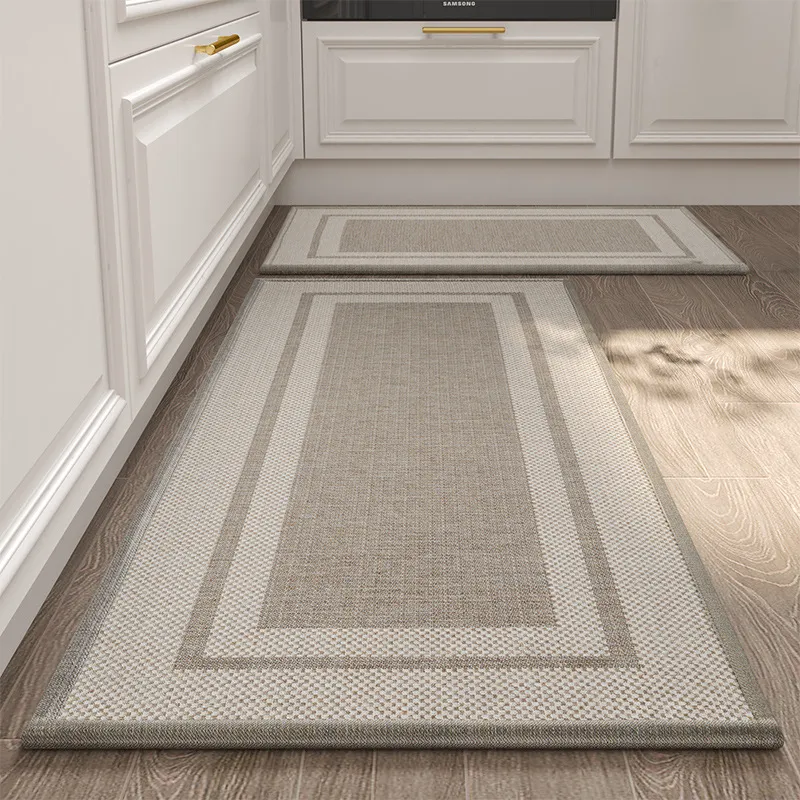 ZK20 Tapis de Cuisine Lavables, Tapis de Cuisine Anti-Fatigue avec Support en Caoutchouc antidérapant, Tapis Durable sous l'évier, Tapis de Bienvenue pour l'extérieur et l'intérieur