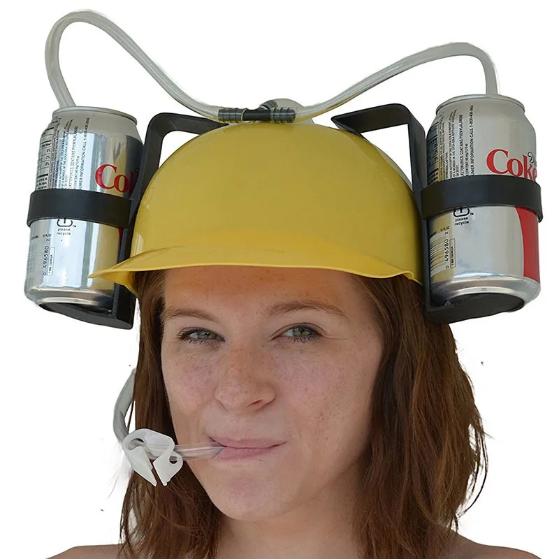 Construction Hats For Party Beverage Helmet Lazy Handfree Drinking Straws  Beer Cola Coke Soda Miner Hat Holder Cap Cool Unique Birthday Props 230411  From Long10, $10.9