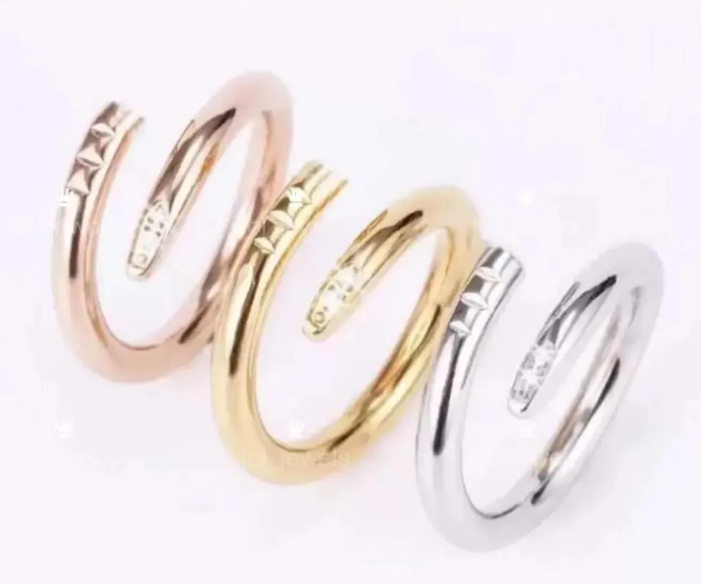 Designer Titanium Steel Rose Gold Women's Love Ring Deluxe Zirconia Engagement Ring Men's Jewelry Gift Fashion Accessories